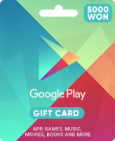 Подарочная карта Google Play 5000 южнокорейских вон (Республика Корея)