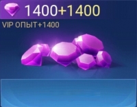 Mobile Legends: Adventure  : 1400 алмазов + 1400 VIP опыта