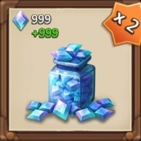 Castle Clash: Правитель мира  :  999 бриллиантов