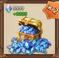 Castle Clash: Правитель мира  :  9999 бриллиантов